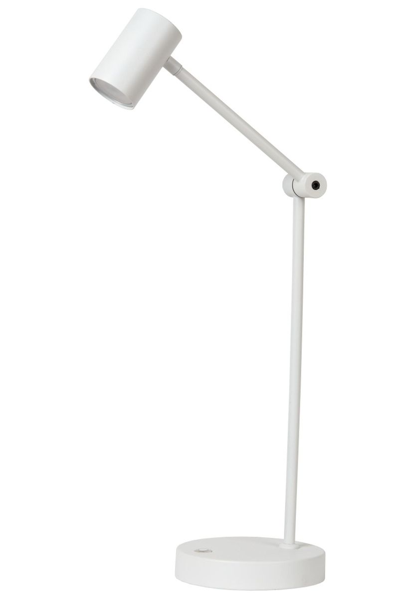 Lucide TIPIK - Nabíjacia stojanová lampa na čítanie - Batéria - LED Dim. - 1x3W 2700K - 3 StepDim - Biela